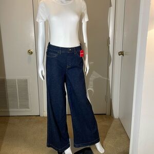 Wide leg Spanx Jeans, dark blue, medium
